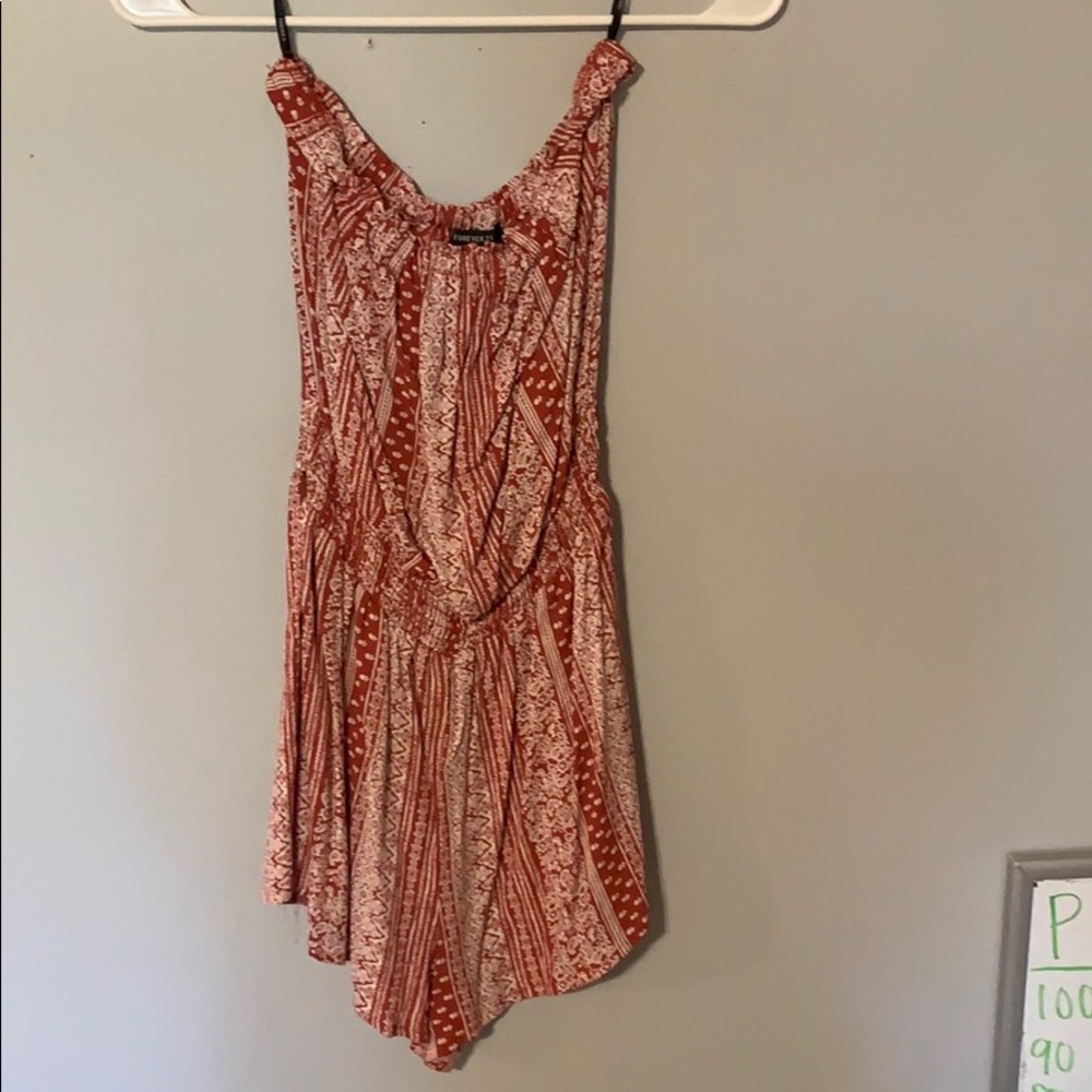 Strapless romper